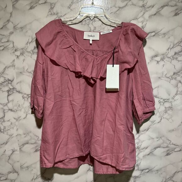 ba&sh Twiggy Cotton Ruffled Top - Picture 2 of 14